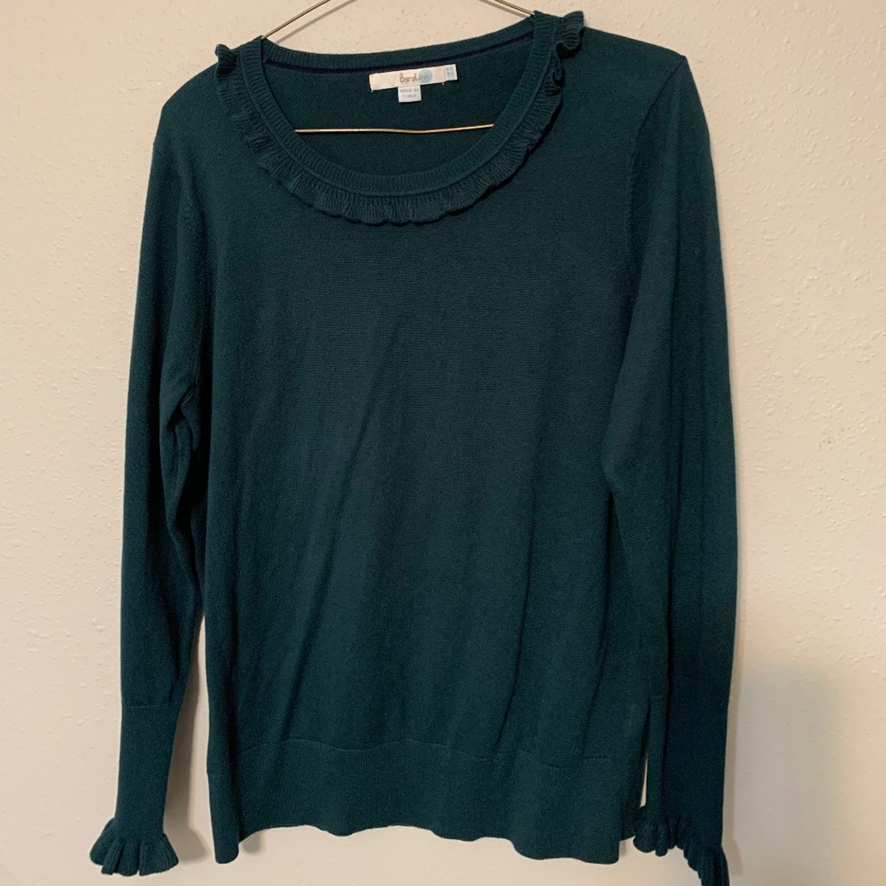 Boden Dark Green Crew Neck Sweater